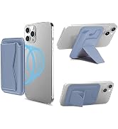 M-Plateau Magsafe Card Holder, Leather Phone Wallet with Magnetic Stand Finger Grip for iPhone 15...