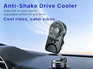 Stable vehicle-installed mini fan delivers steady airflow during driving