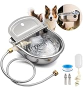 CBKKLHY Automatic Dog Water Bowl Outdoor, Auto Refill Water Dispenser for Dogs Cats, 304 Stainles...