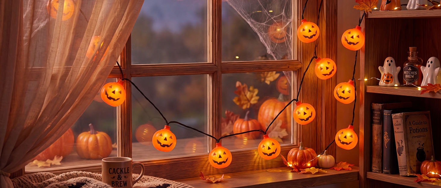 outdoor halloween string lights; outdoor halloween decorations lights; Halloween Pumpkin lights