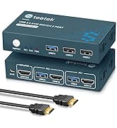 Steetek HDMI KVM Switch USB 3.0, 2 in 1 Out 4K@60Hz Kvm Switch, for 2 Computers Share 1 Monitor 1...