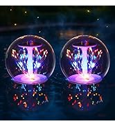 Pooldecor Floating Pool Lights Solar Powered - 7" LED Color-Changing Solar Pool Lights that Float...