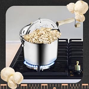 Image of popcorn popper metal, maquina de hacer palomitas de maiz.