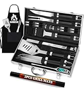 ROMANTICIST 26pcs Grilling Gifts for Men, Dad Gifts for Father's Day, Stainless Steel BBQ Grill A...