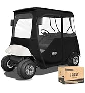 10L0L Golf Cart Deluxe Driving Enclosure 2 Passenger Fits EZGO TXT &amp; RXV Golf Cart Only, Heavy Du...