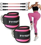 Ankle Resistance Bands with Cuffs, Women Workout for Home Gym, Glutes Exercise at Home, Ankle Str...