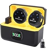 Nefuo Wireless Lavalier Microphone for iPhone iPad with Charging Case,Magnetic Clip on Strong Noi...