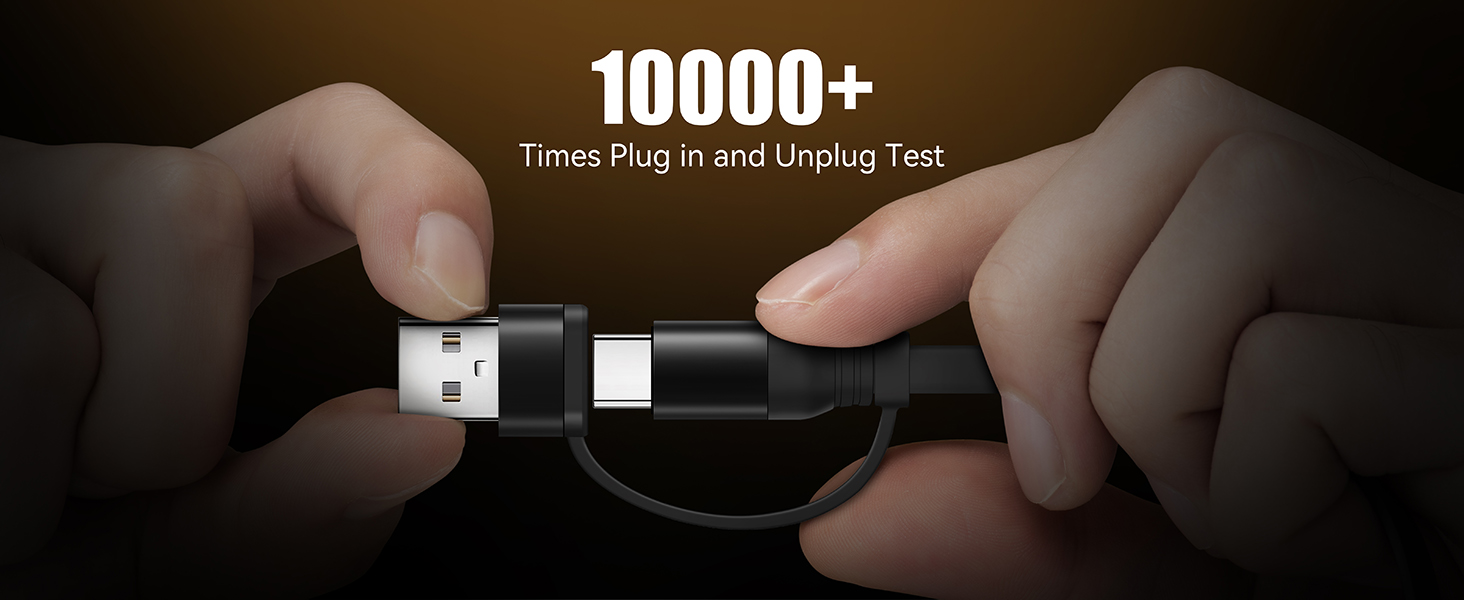 usb c multi charging cable 4ft