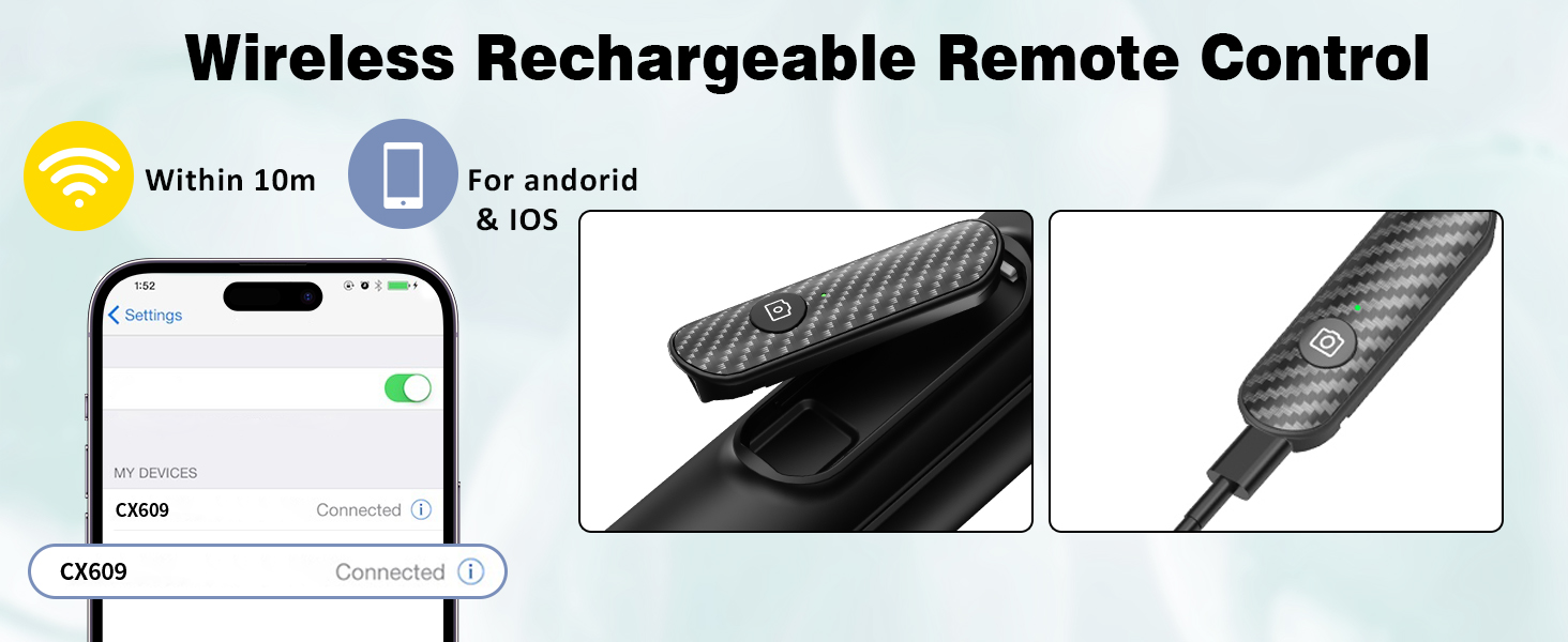 selfie stick with remote