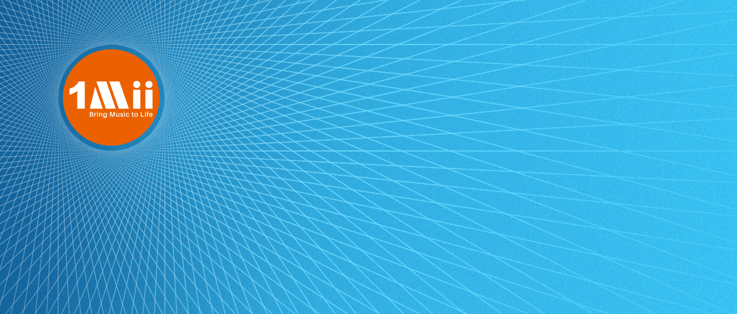 Blue geometric pattern background with orange circular logo containing white text '1Ali' in the top left corner.