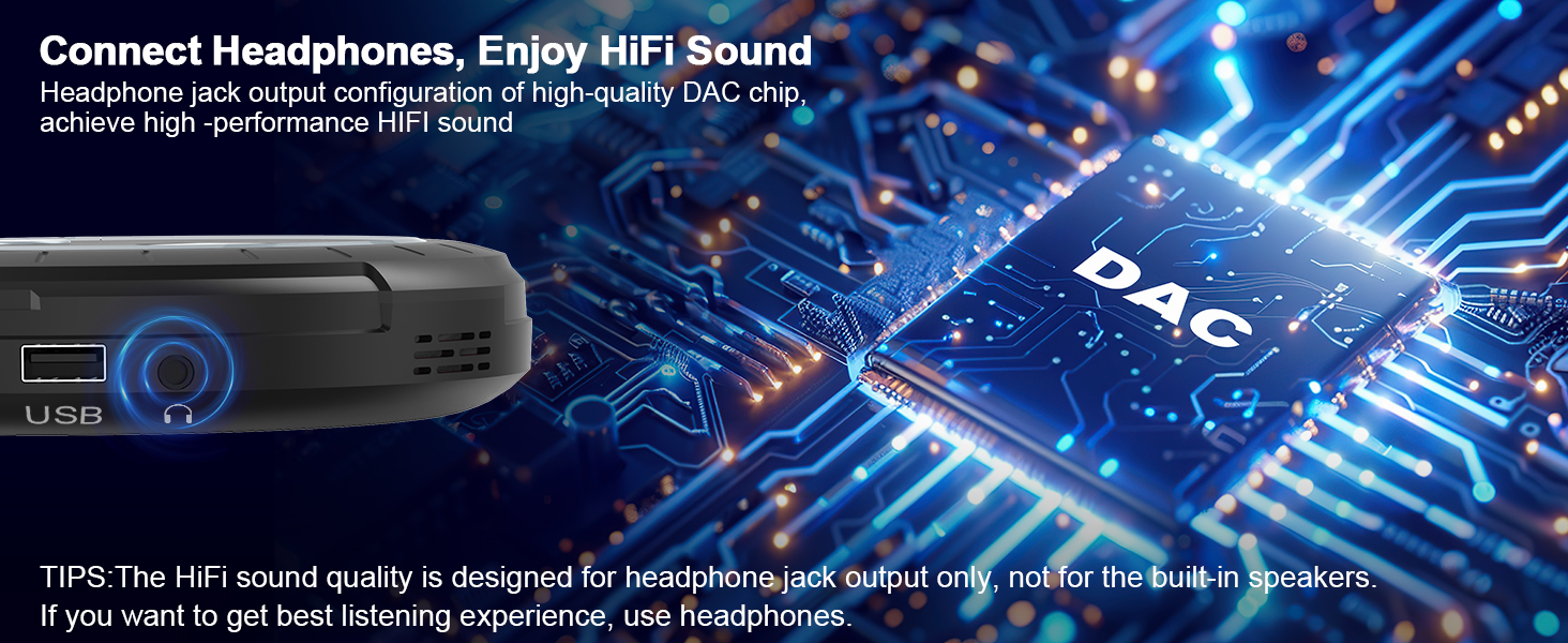 hifi portable cd player with headphones