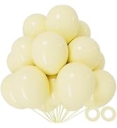 110pcs Pastel Yellow Balloon 12 Inch, Pastel Yellow Latex Balloons for Birthday Party Baby Shower...