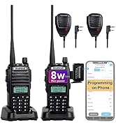 BaoFeng UV-82 High Power BaoFeng Radio Ham Radio Handheld with wireless programmer, 2 Way Radio W...