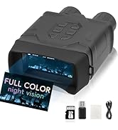 Full Color Night Vision Goggles, 5K Video Clarity, 10X Digital Zoom, Full Color and White, 850nm ...