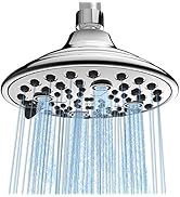 AYI Luxury Fixed ShowerHead with Brass Pivotball High Pressure 6 modes Powerful Spray Shower Head...