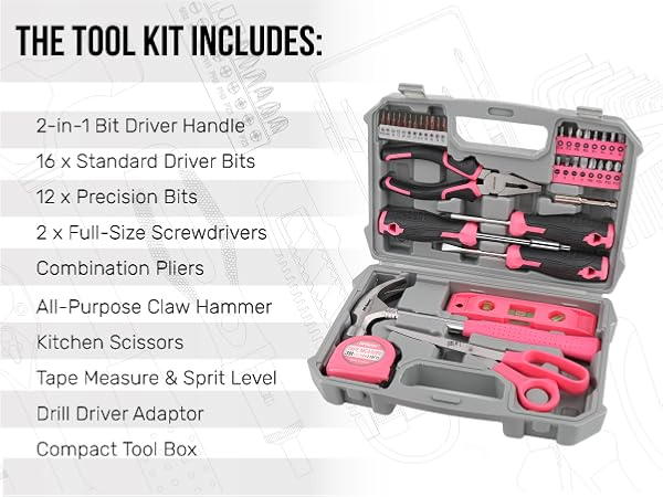 tool box set dorm college essentials mini small toolkit household repairs magnetic screwdriver set