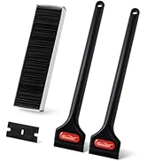 NEWISHTOOL 2 Pcs Long Handle Plastic Razor Blade Scraper With 100 PCS Spare Replacement Blades, S...