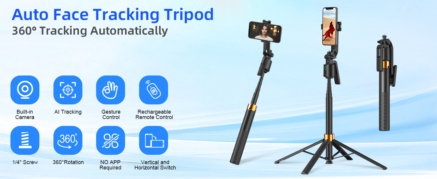 auto face tracking tripod