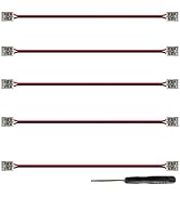 FluFlux 2-Pin Solderless Jumper Connectors for 10mm LED Strip Lights, with Pre-Installed 6'' 20AW...