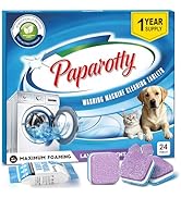 PAPAROTTY Washing Machine Cleaner Tablets - 24 Pack (12 Month Supply) | HE Compatible for Top &amp; F...