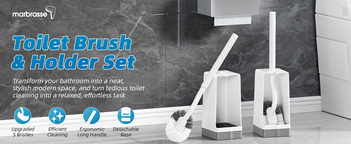 toilet brush and holder set
