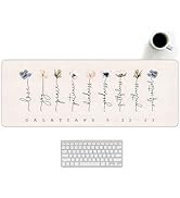 Light Pink Christian Mouse Pad Flroal Desk Mat Bible Verses Gakatians 5:22, Extended Large XL Chu...