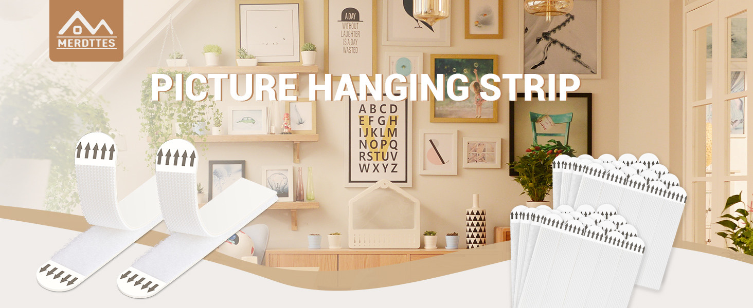 MERDTTES Heavy Duty Large Picture Hanging Strips
