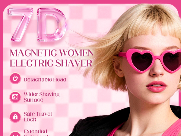 7D magnetic women&amp;#39;s electric shaver for whole body