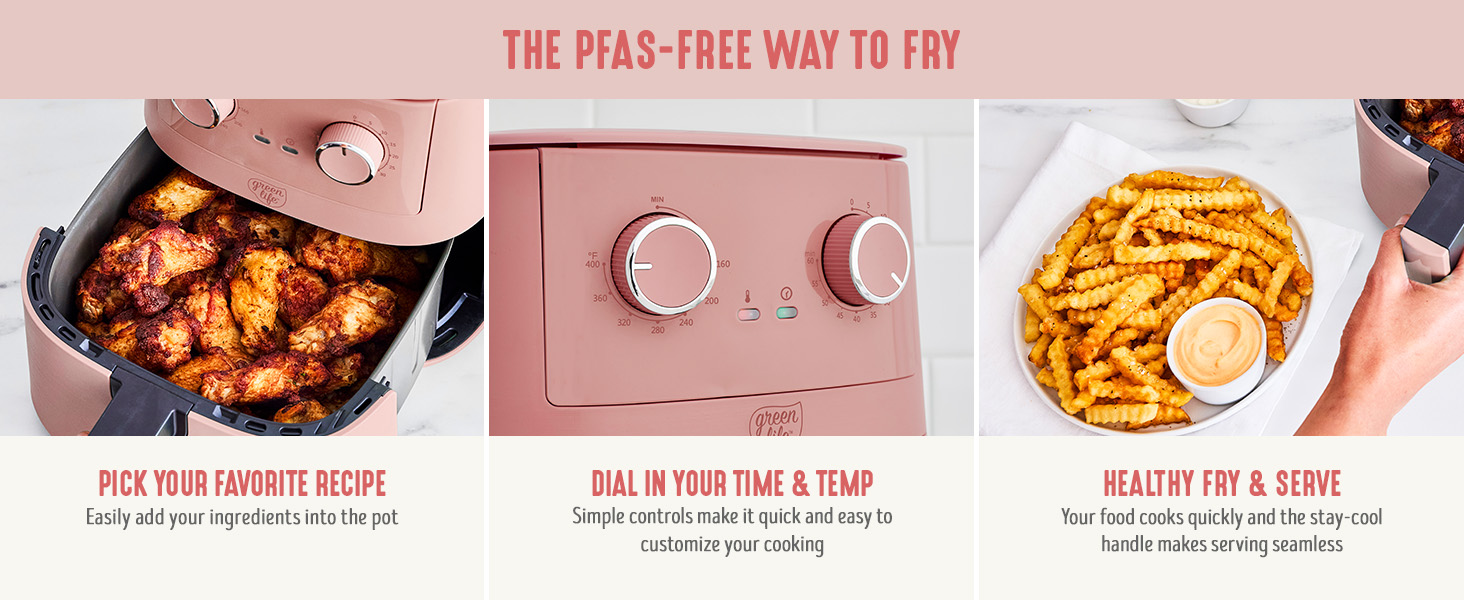 GreenLife, Ceramic Nonstick, PFAS-Free, Non-Toxic, Electrics, Air Fryer