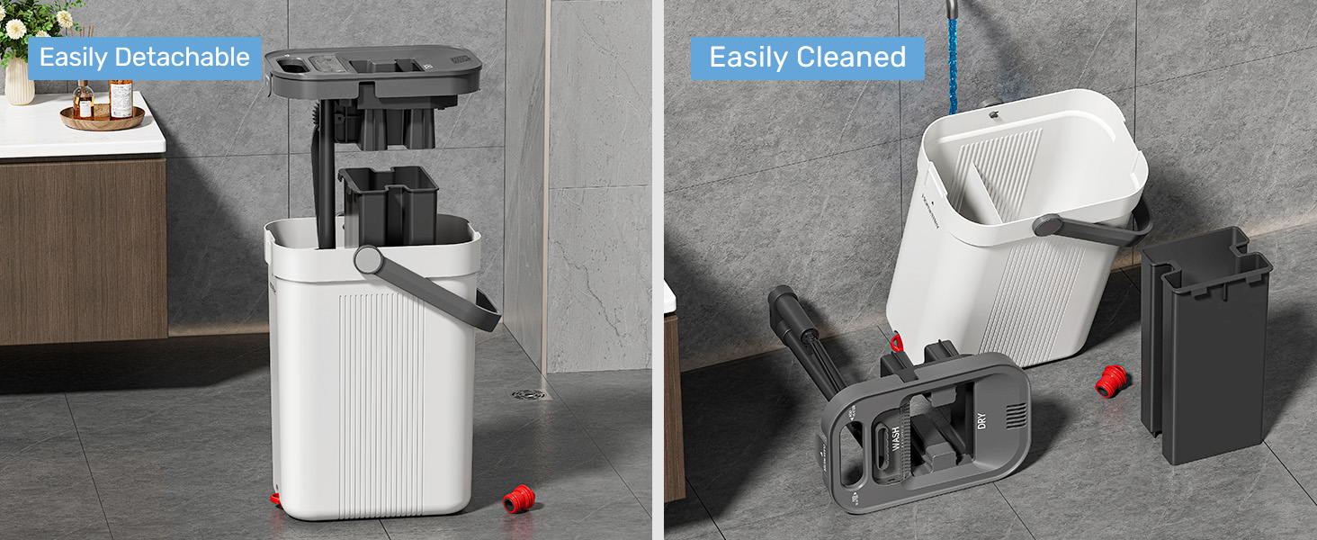 flat mop and bucket system