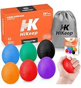 HiKeep Hand Exercise Balls, Egg Shape Physical Therapy Different Resistance Workout Kit - Set of 6