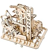 ROKR 3D Wooden Puzzles Marble Run Set - Mechanical Model Kit for Adults DIY Roller Coaster Toys G...