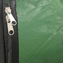 smooth double zipper on pop up tent door