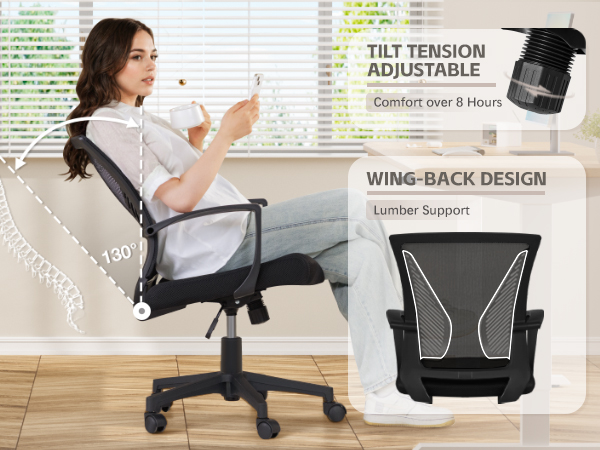 ergonomic chair with back
