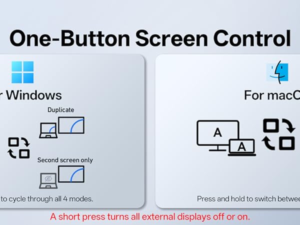 docking station with smart botton