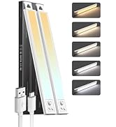 Under Cabinet Lighting 12'' Motion Sensor 5CCT Dimmable 56-LED Light, 2000mAh Rechargeable Closet...