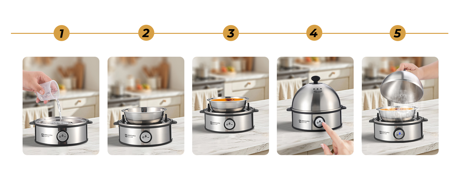 Steps to make poached eggs or omelet