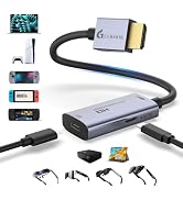 Guermok AR Glasses HDMI to USB-C Display Adapter, 4K@60Hz Play and Charge XR Converter with DC 5V...