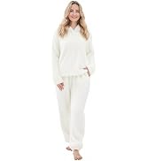 PJGGZ Fluffy Womens Pajama Sets, Pjs with Pants Winter Fuzzy Pajamas Fleece Soft Cozy Warm Ladies...