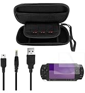 JDGPOKOO 4 in 1 Accessories Kit for PSP 1000/2000/3000, Carrying Case for PSP 1000 2000 3000, 2 S...