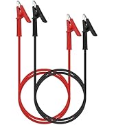 SWANLAKE 2-Piece Dual-Ended Alligator Clip Test Leads, 1000V 15A 3.5ft/1M Electrical Alligator Cl...