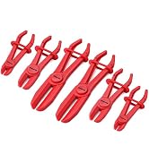 DURATECH 6-Piece Hose Clamp Set for Fuel, Brake and Radiator Hoses | Pinch Clamp Pliers for Flexi...