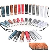 yikosam 30-Pack Super Bright Mini Flashlight, 1W Aluminum Flashlights Bulk Set with Fluorescent B...