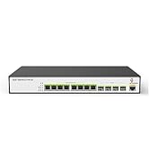 XikeStor L2 Ethernet Managed swtich 8 RJ45 10G Port and 4 Optical Port Internet Splitter 240Gbps ...