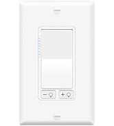 1 Pack Dimmer Light Switch for Dimmable LED Light, Single Pole/3-Way,No Neutral Wire Required,Wor...