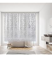 60 inch Height Shorted 8G Waterproof Shower Curtain Liner, Pebble Pattern, 3 Heavy Duty Magnets, ...