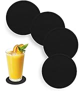 Anti-Slip Reusable Drink Coasters Set - Non Slip Silicone Coasters Protect Desk from Heat and Scr...