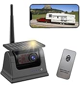 B-Qtech Magnetic Solar Wireless Backup Camera Rechargeable Reverse Camera Hitching for Gooseneck,...