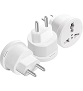 Ziissup European Travel Plug Adapter, Type C International Power Adaptor to Italy Spain France Po...