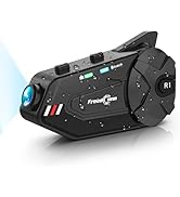 FreedConn Motorcycle Helmet Headset with Camera R1plus Bluetooth Intercom FM Radio 1000M 6 Riders...